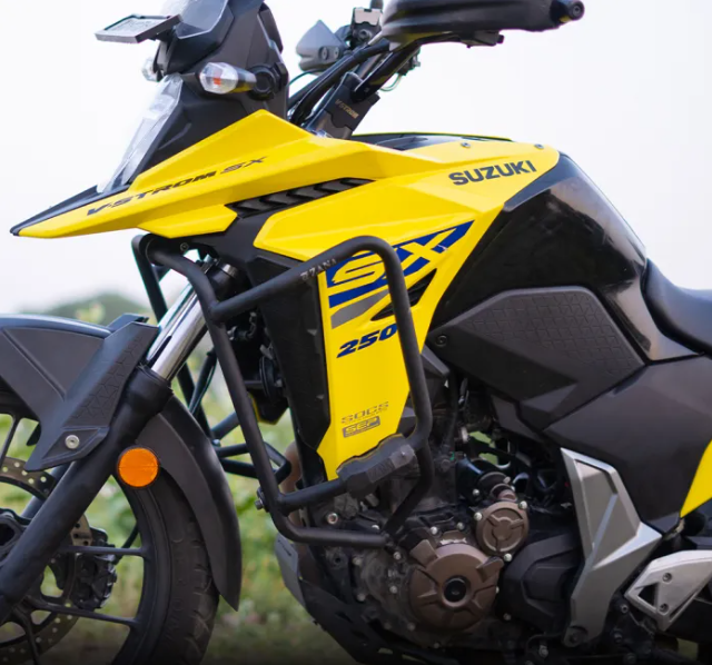 ZANA Crash Guard MS with Slider Puck – Black For Suzuki V-Strom 250