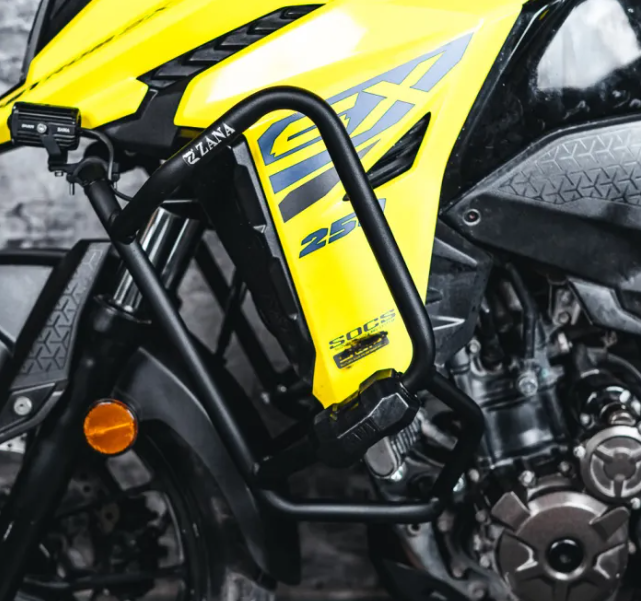 ZANA Crash Guard MS with Slider Puck – Black For Suzuki V-Strom 250