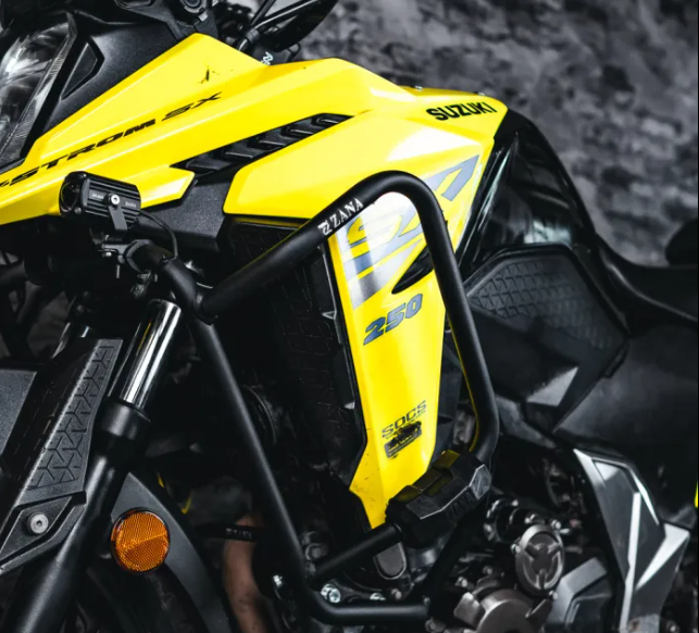 ZANA Crash Guard MS with Slider Puck – Black For Suzuki V-Strom 250