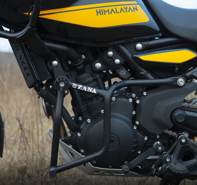 ZANA Crash Guard for Himalayan 450 (with Slider, Black Texture, Mild Steel)  Product Description: