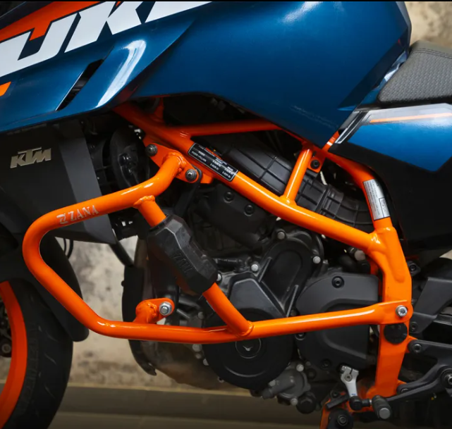 ZANA Crash Guard with Slider Puck (Orange) for KTM Duke 390/250/390 Gen 3