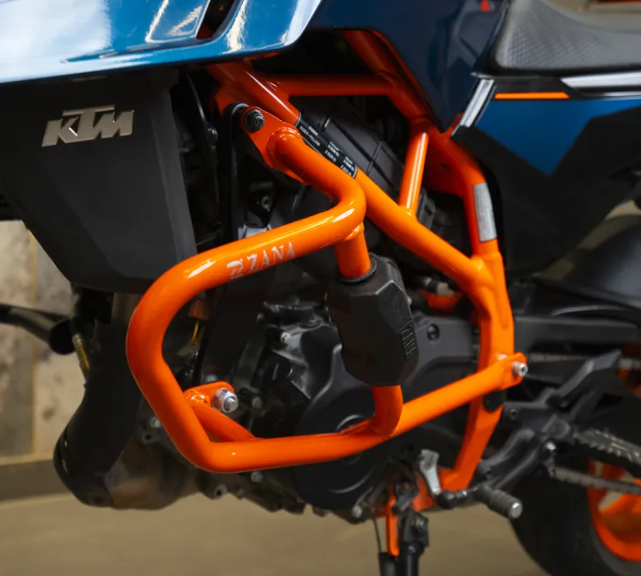 ZANA Crash Guard with Slider Puck (Orange) for KTM Duke 390/250/390 Gen 3