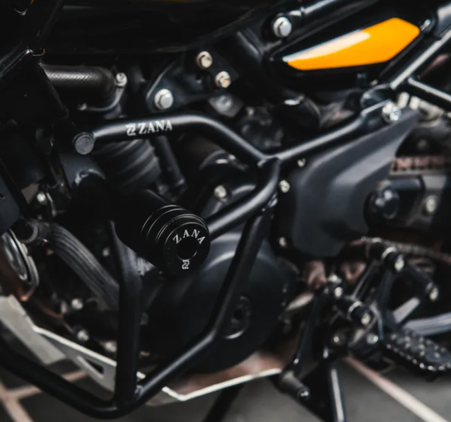 ZANA Crash Guard for Himalayan 450 (with Slider, Black Texture, Mild Steel)