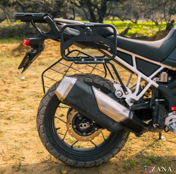 Roadster Saddle Stay With Jerry Can Mount (Black ) For TVS Apache RTX 300