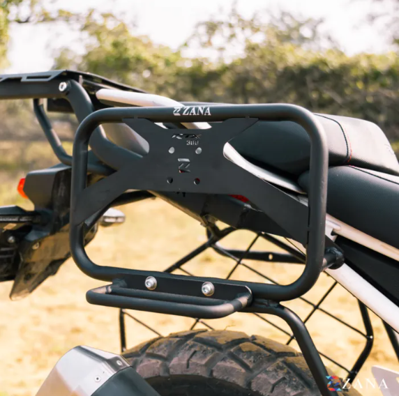 Roadster Saddle Stay With Jerry Can Mount (Black ) For TVS Apache RTX 300