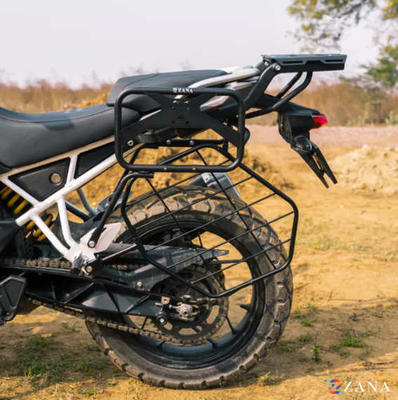 Roadster Saddle Stay With Jerry Can Mount (Black ) For TVS Apache RTX 300