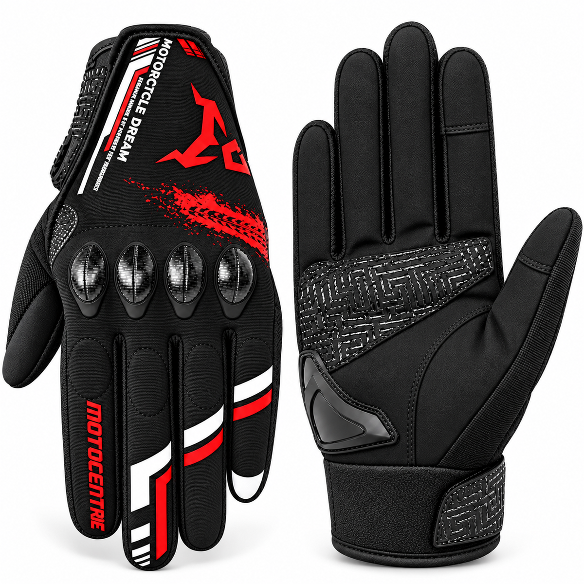 MOTOCENTRIC Motorcycle Riding Gloves – Summer Breathable Touchscreen Compatible