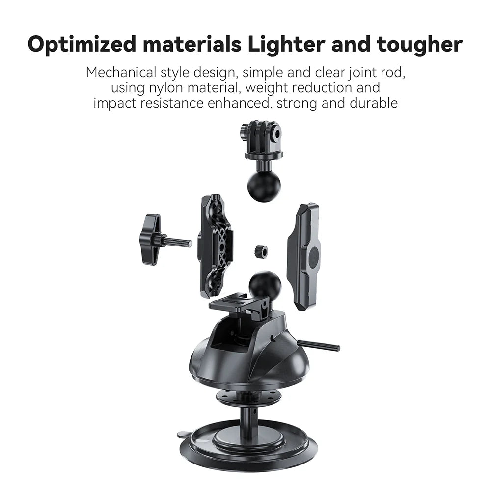 TELESIN Upgraded General Suction Cup Mount for Action Cameras