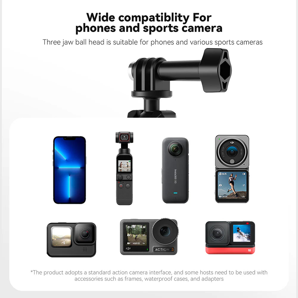 TELESIN Upgraded General Suction Cup Mount for Action Cameras