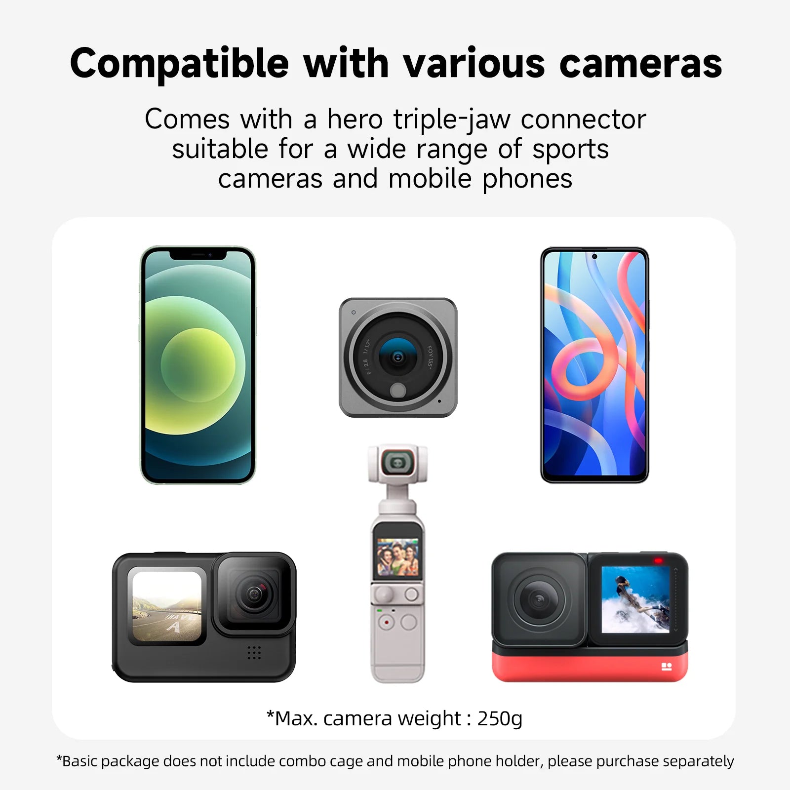 TELESIN Upgraded Universal Backpack Clip