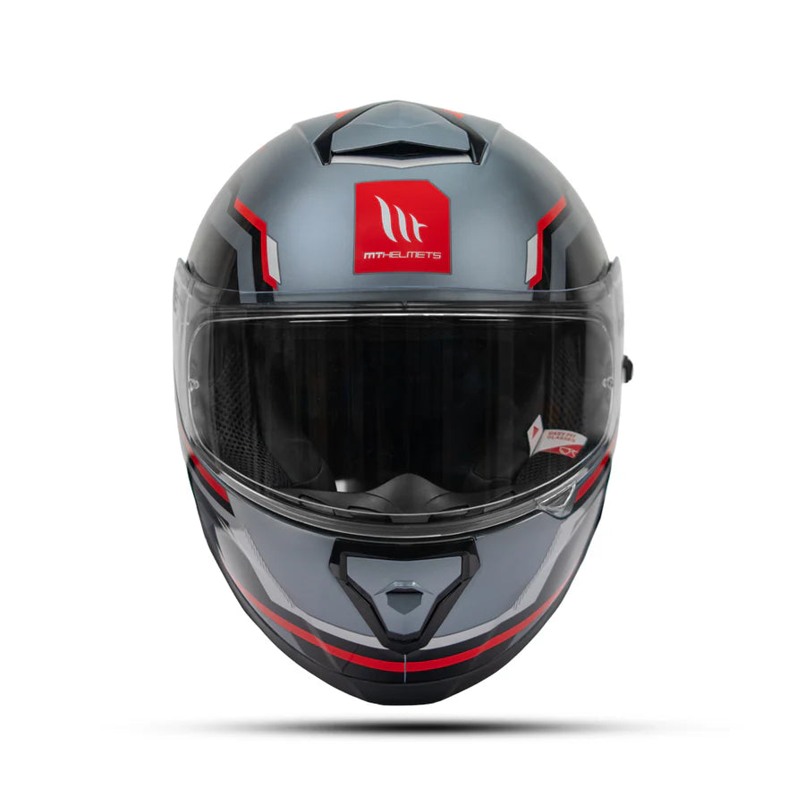 MT Thunder 3 Sv PRO Blaze C2 Gloss Grey Black Red Full Face Helmet.