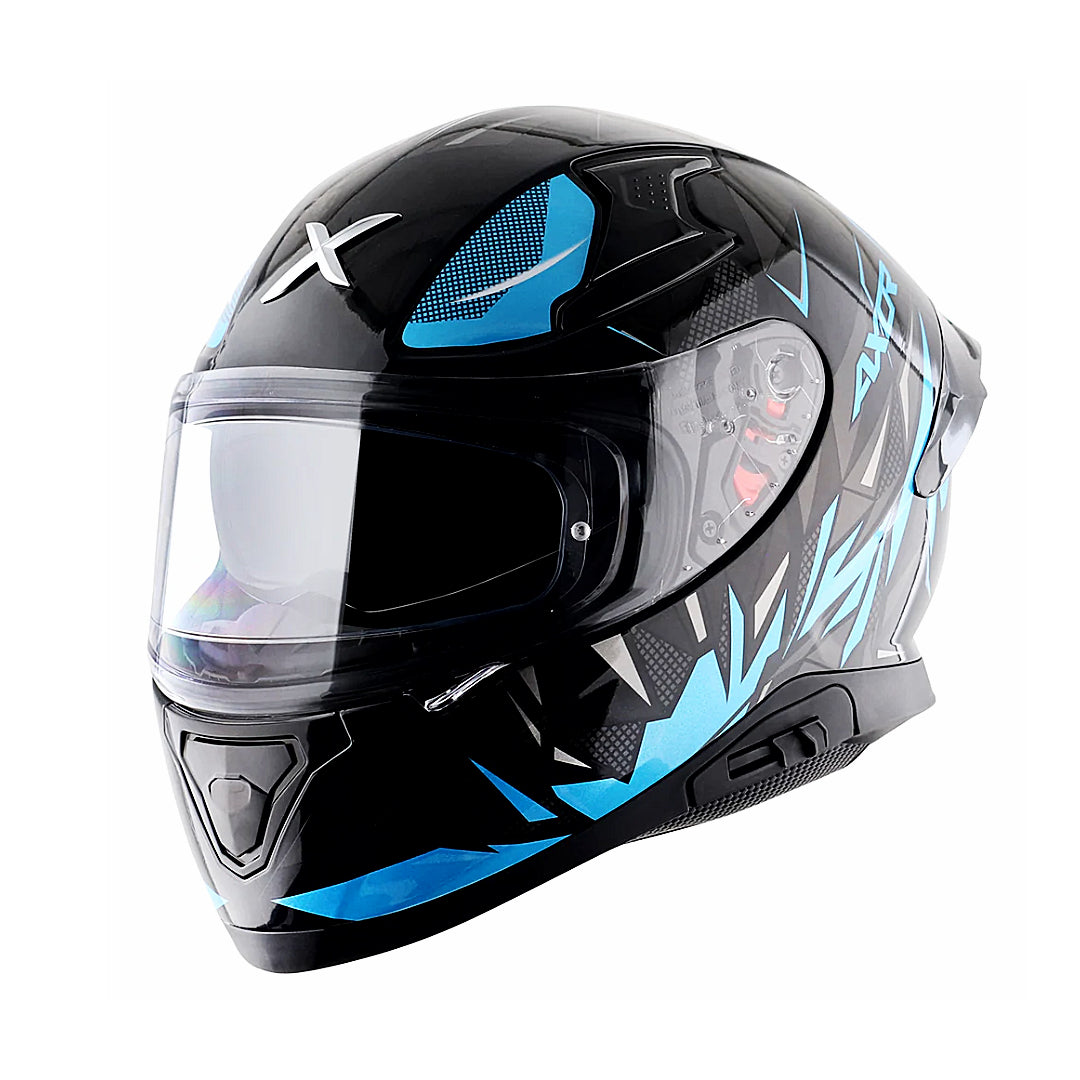 Axor Apex Hunter Blue Black Helmet With FREE LGP Micro Fiber Cloth