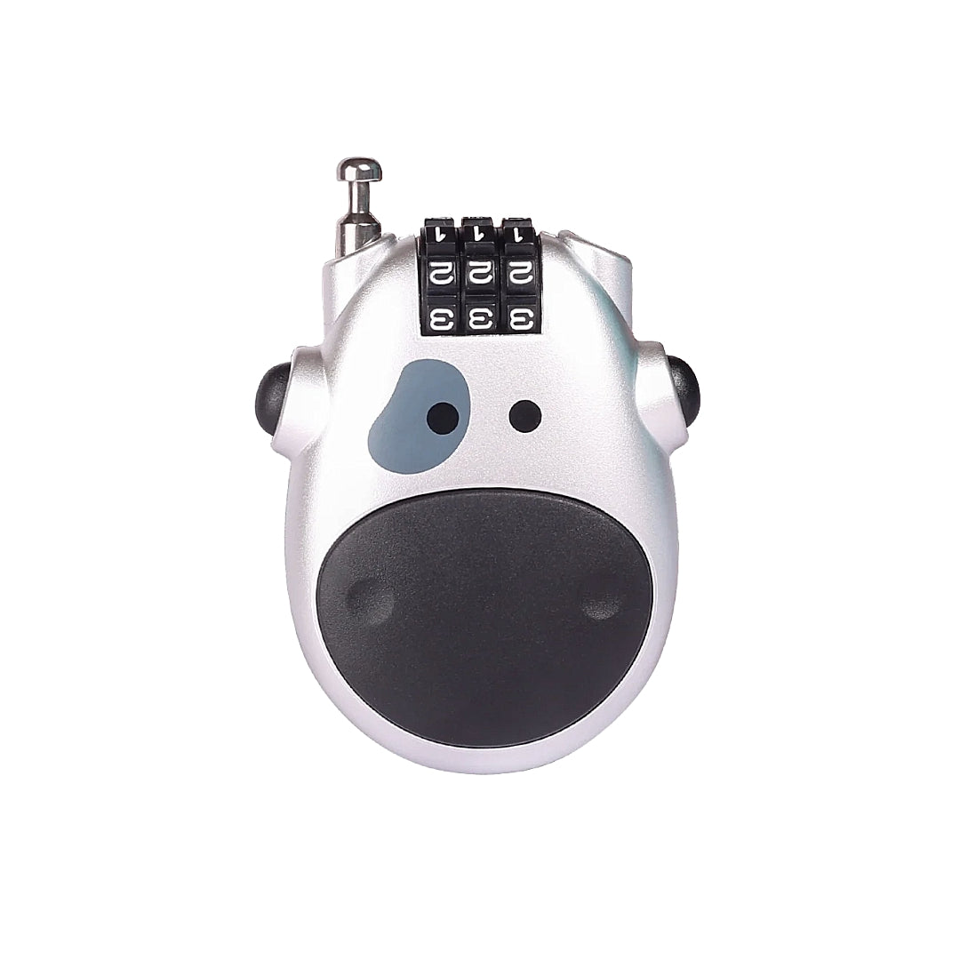 BSDDP Retractable Cable Lock Silver