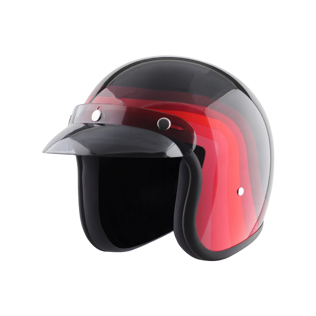 Vega Jet With Peak Urban Half Face Helmet