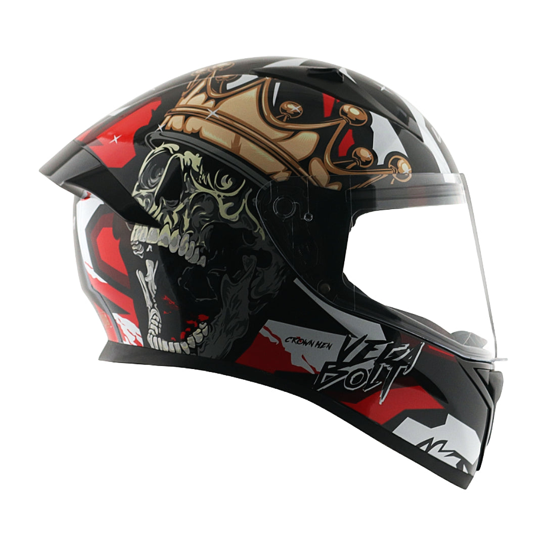 Vega Bolt Crown Men Black Red Helmet