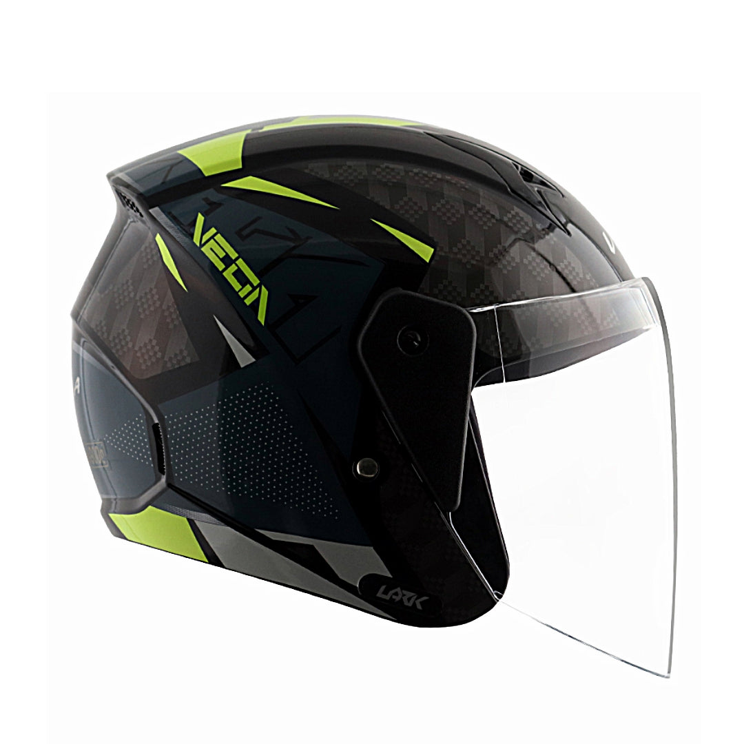 Vega Lark Twist Black Neon Yellow Helmet