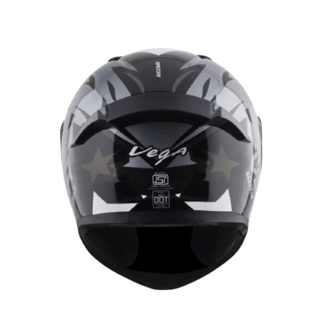 Vega Bolt Dx Speedx Black Grey Helmet