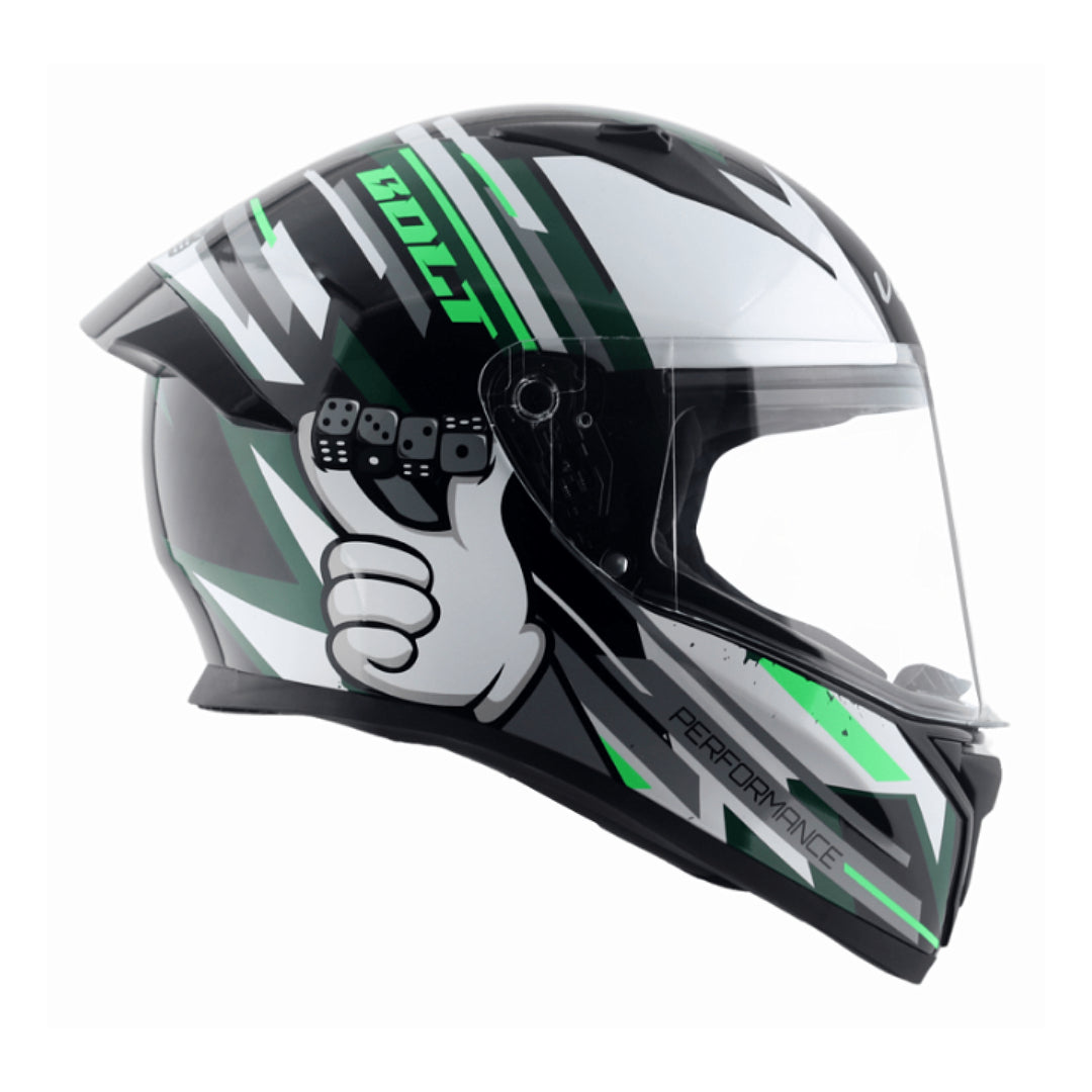 Vega Bolt Dice Black White Helmet