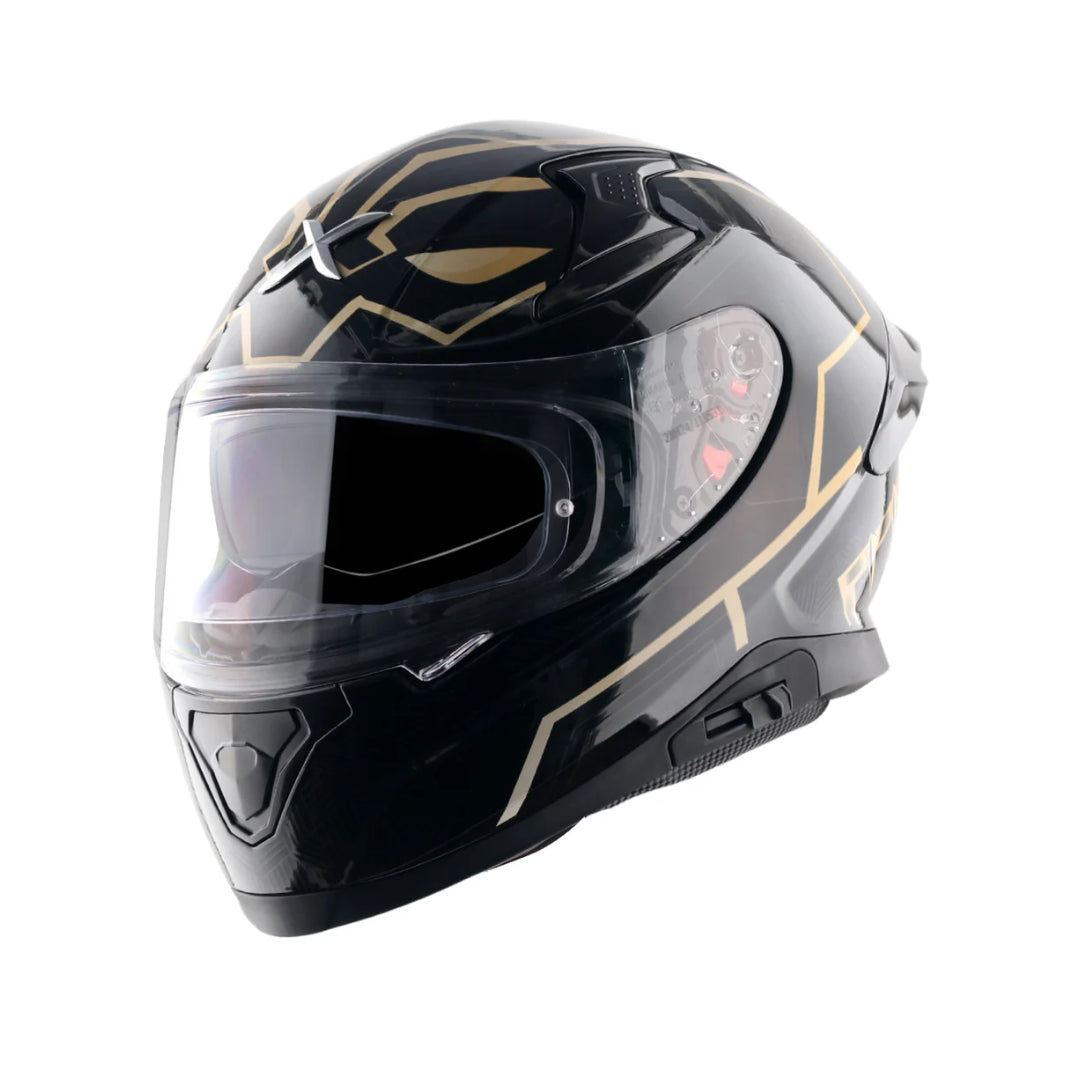 black panther motorcycle helmet with ears Apex Marvel Black Panther Full Face Helmet