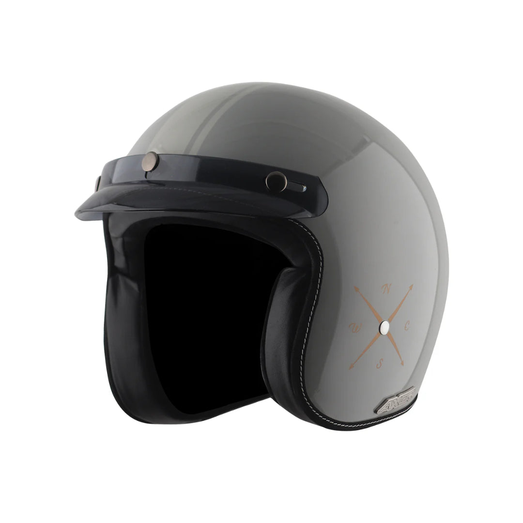 Axor Retro Jet Euro Globe Half Face Motorcycle Helmet