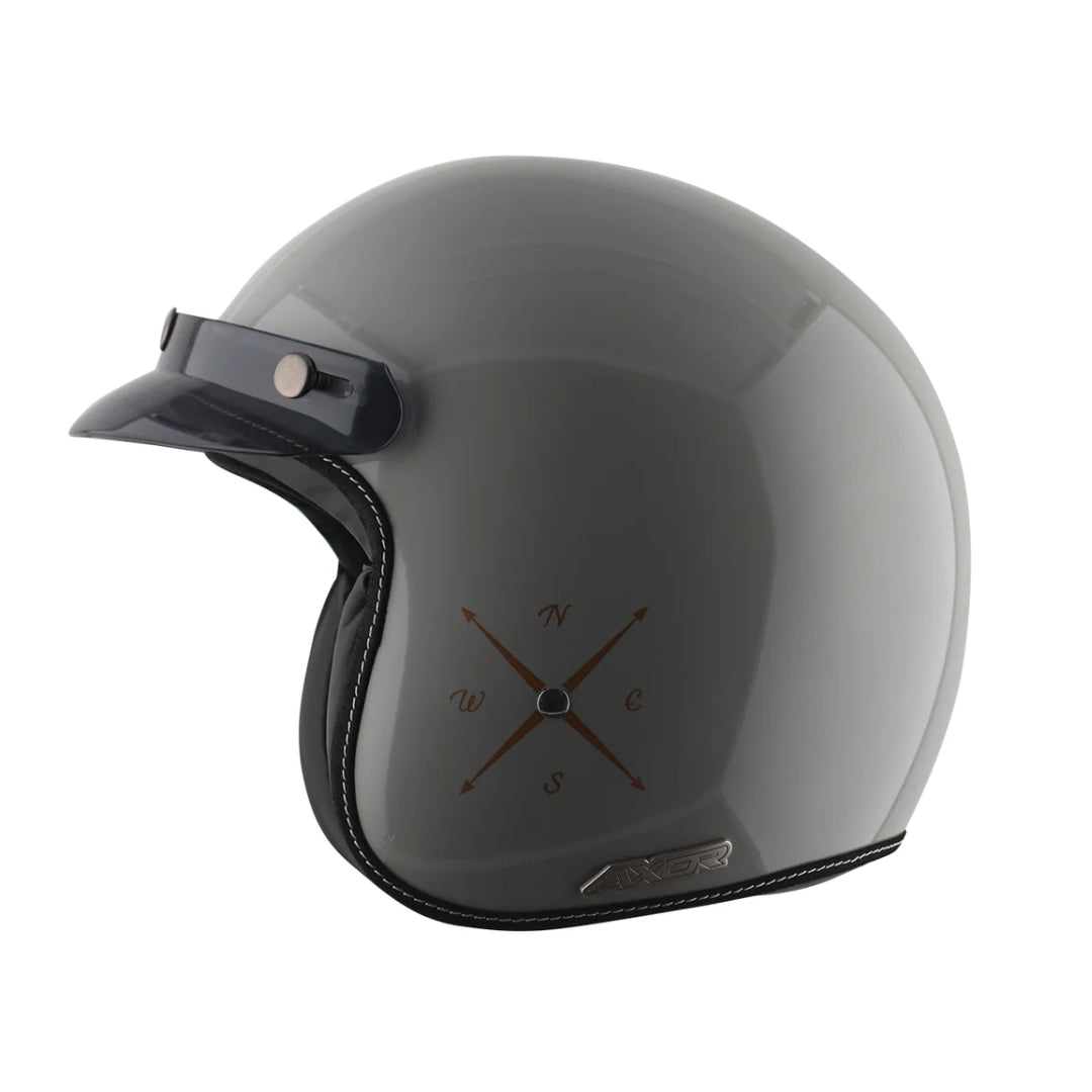 Axor Retro Jet Euro Globe Half Face Motorcycle Helmet