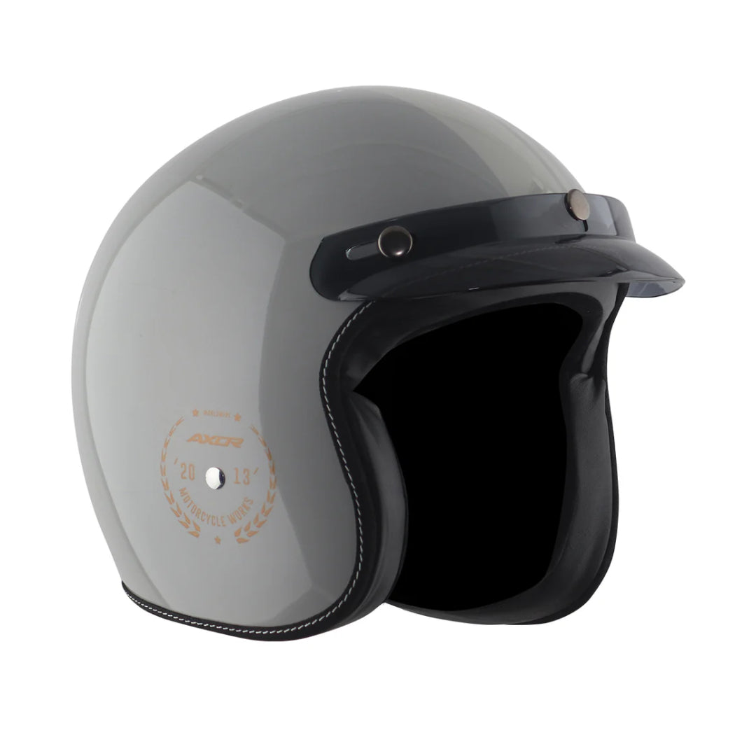 Axor Retro Jet Euro Globe Half Face Motorcycle Helmet