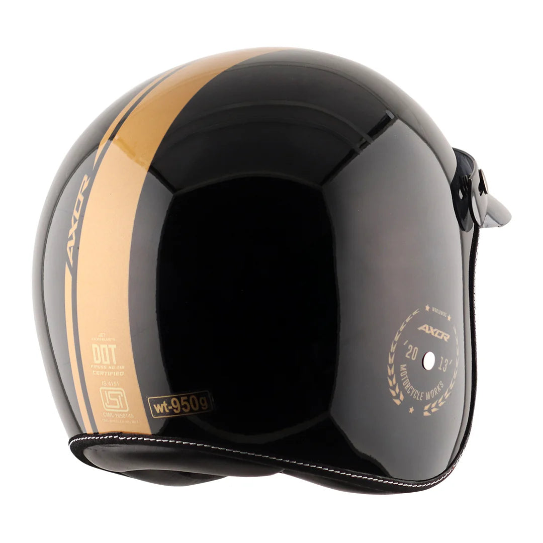 Axor Retro Jet Euro Globe Half Face Motorcycle Helmet