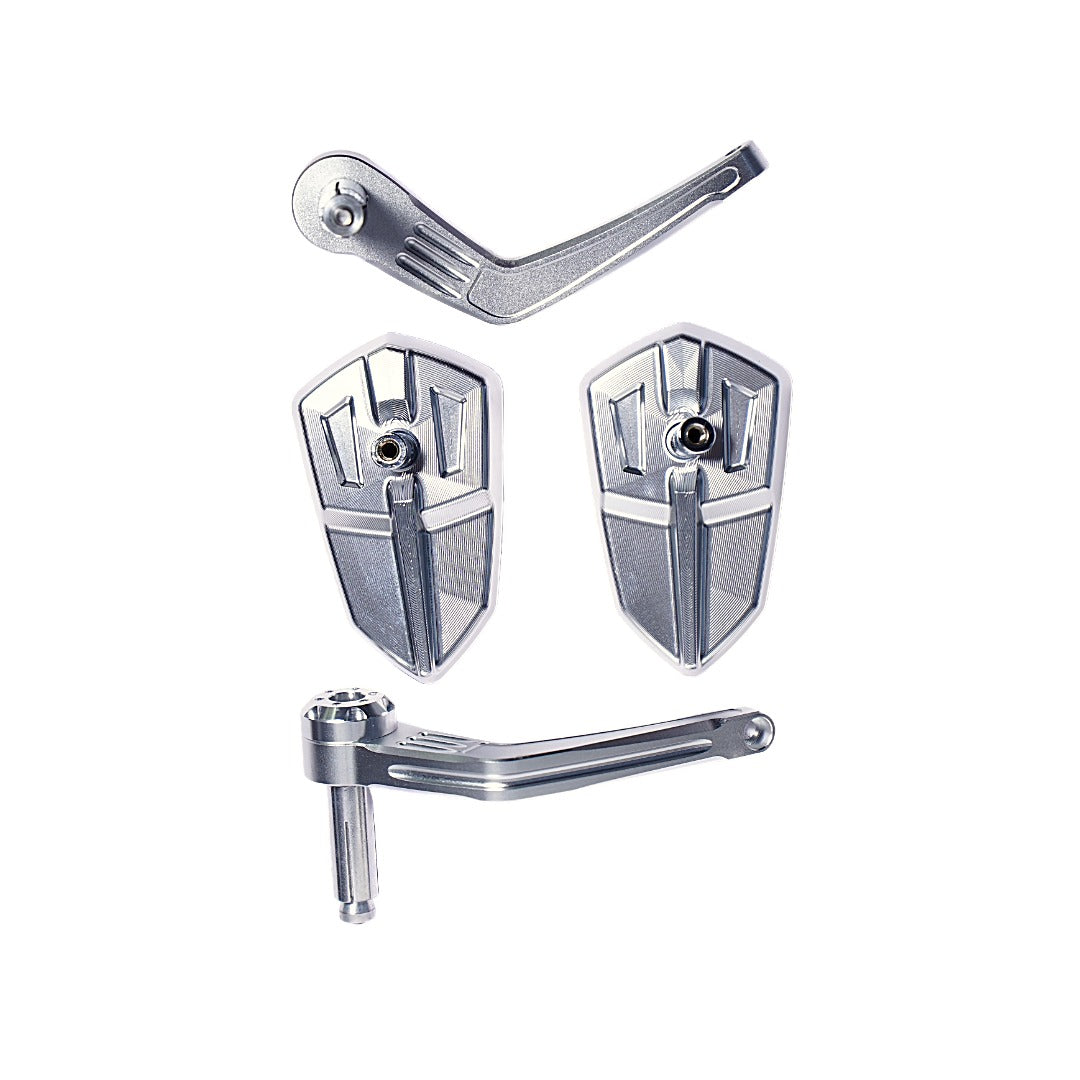 ATT-BSDDP Raximo Aluminium Bar End Mirrors – Silver