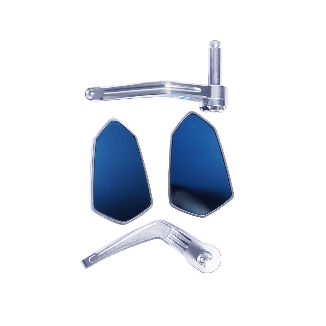 ATT-BSDDP Raximo Aluminium Bar End Mirrors – Silver