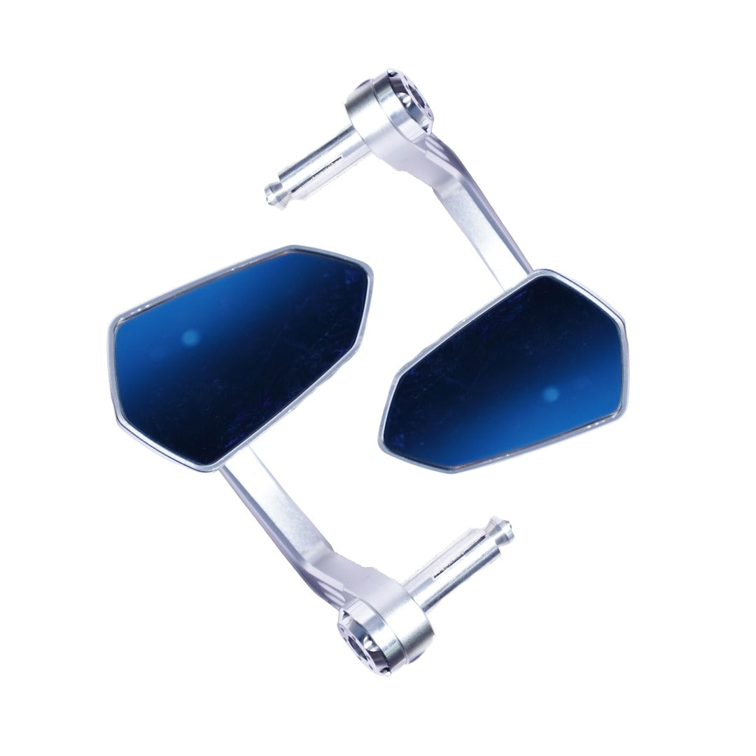 ATT-BSDDP Raximo Aluminium Bar End Mirrors – Silver