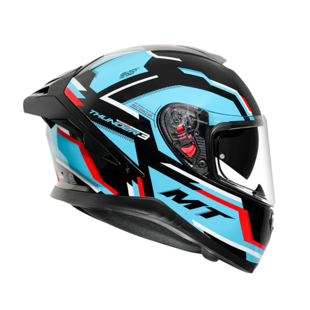 MT Thunder 3 VS Pro Blaze B7 Gloss Blue Black Red Helmet.