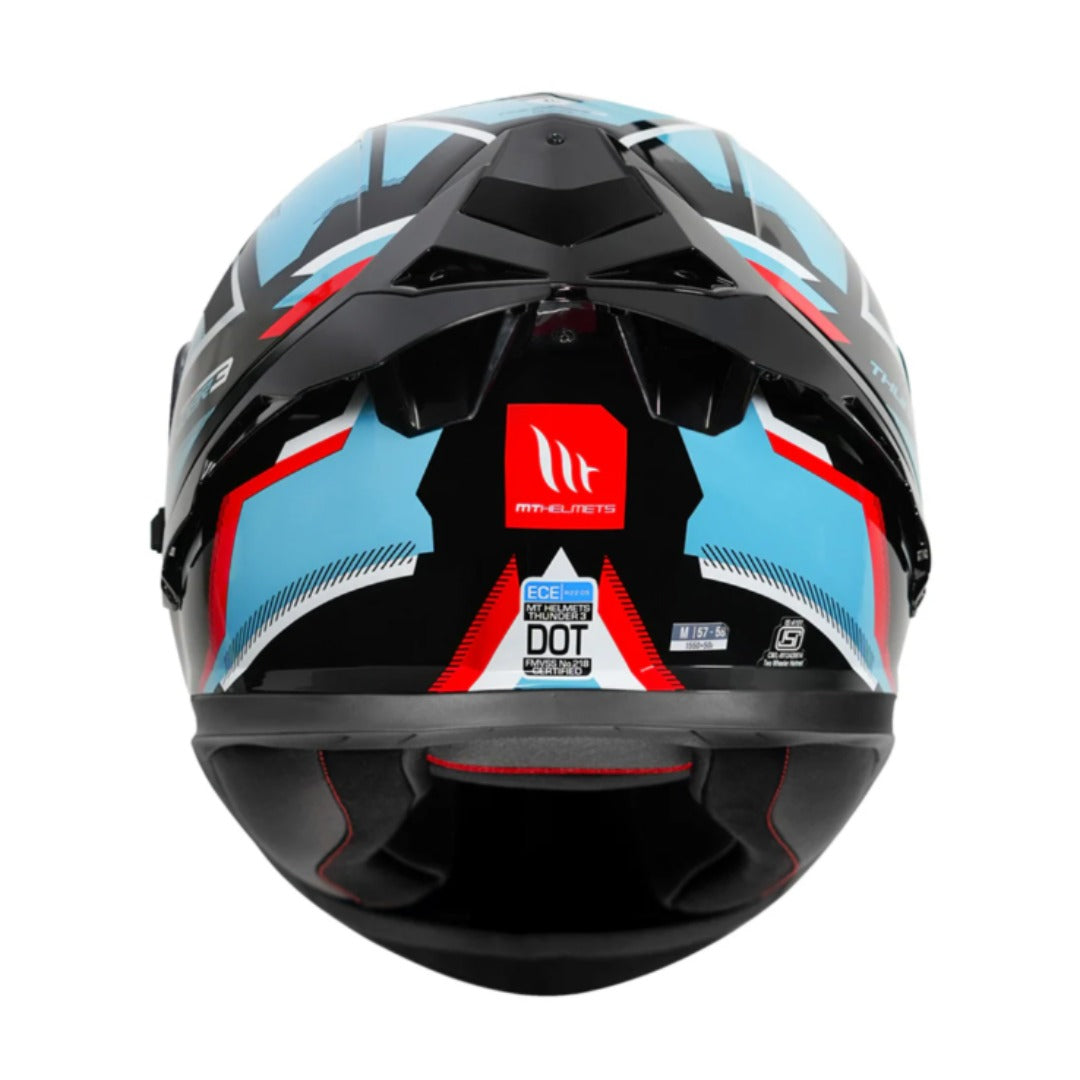 MT Thunder 3 VS Pro Blaze B7 Gloss Blue Black Red Helmet.