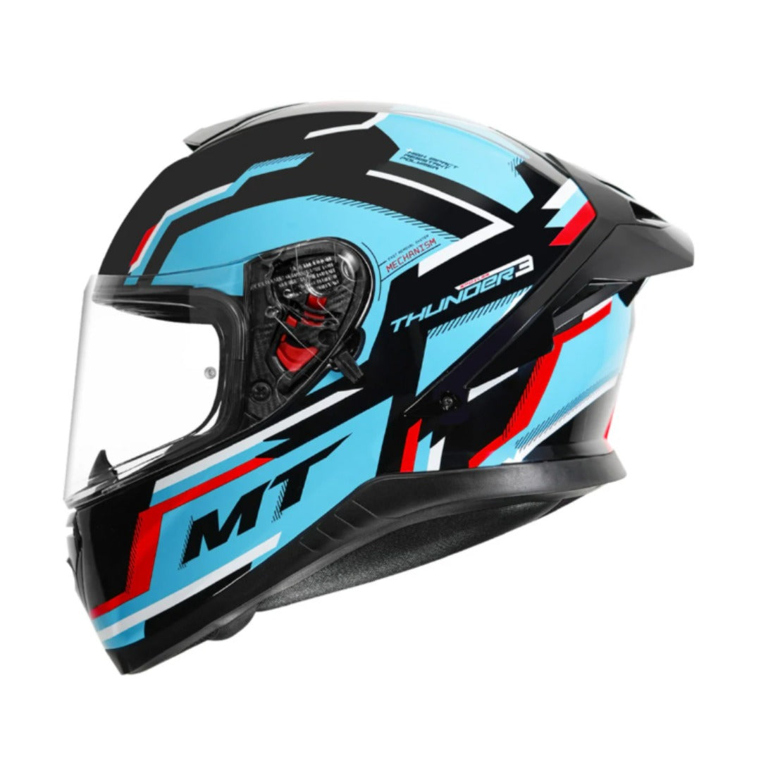 MT Thunder 3 VS Pro Blaze B7 Gloss Blue Black Red Helmet.