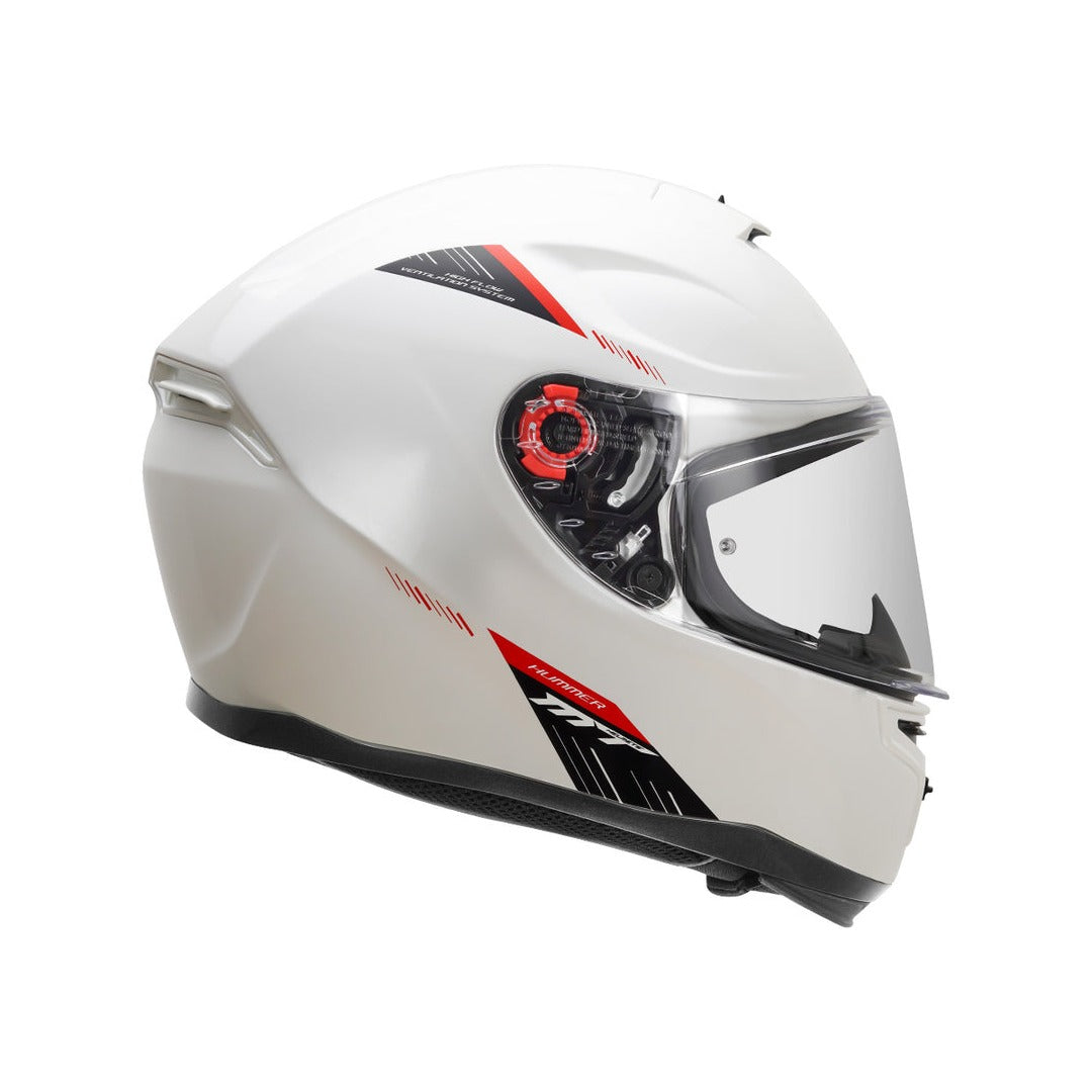 MT HUMMER A0 SOLID GLOSS WHITE HELMET