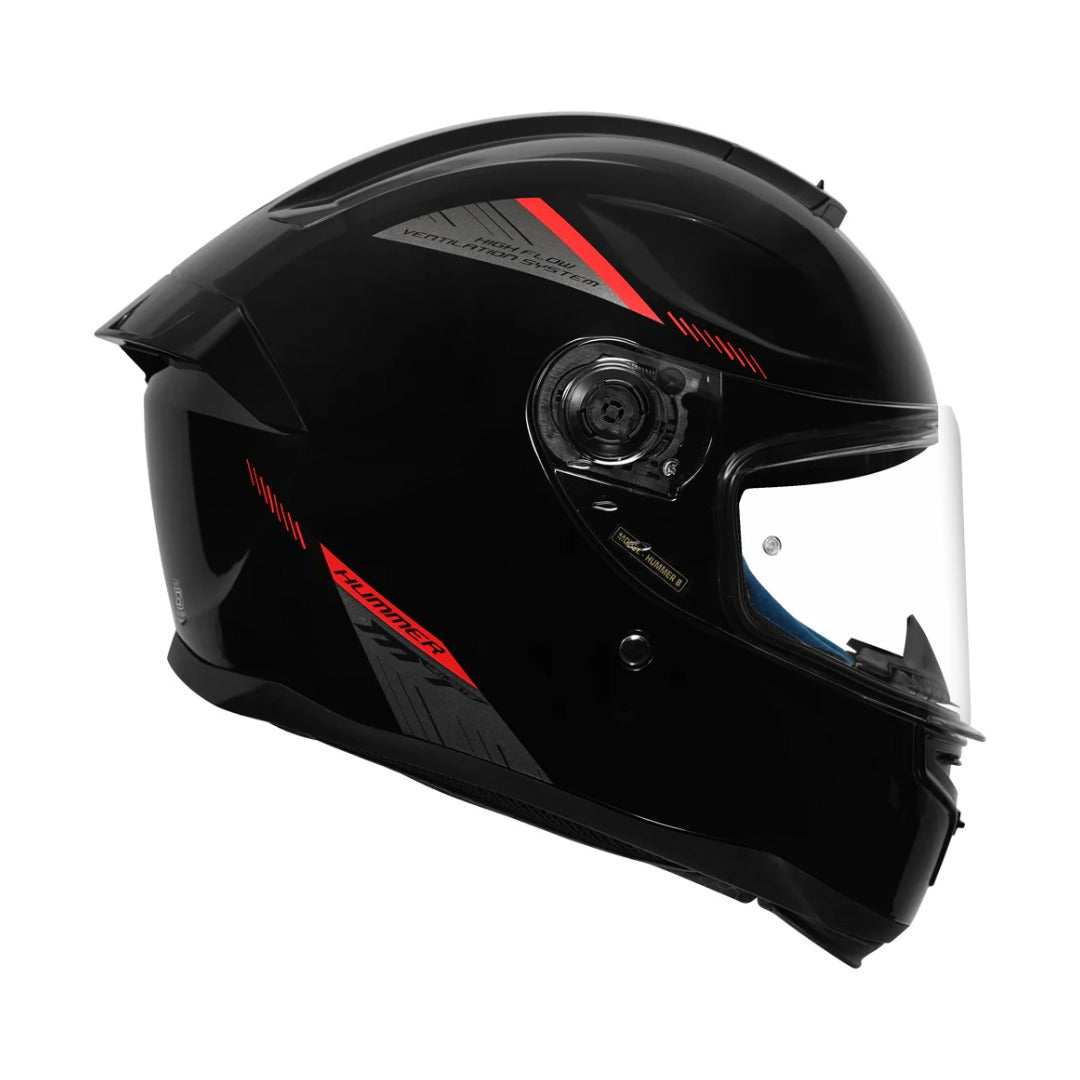 MT Hummer Solid Gloss Black A1 Helmet