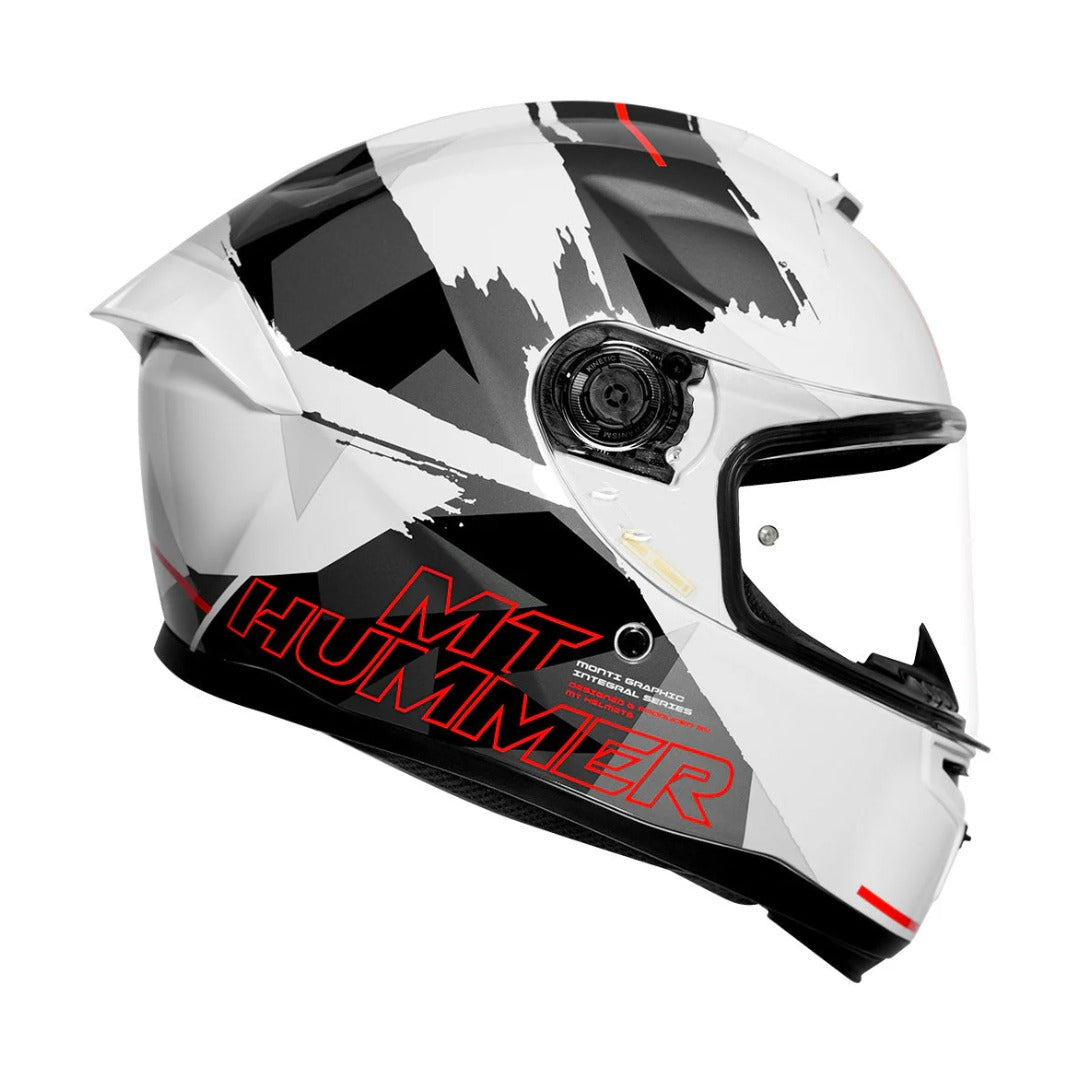 MT Hummer Monti A5 Gloss White Helmet