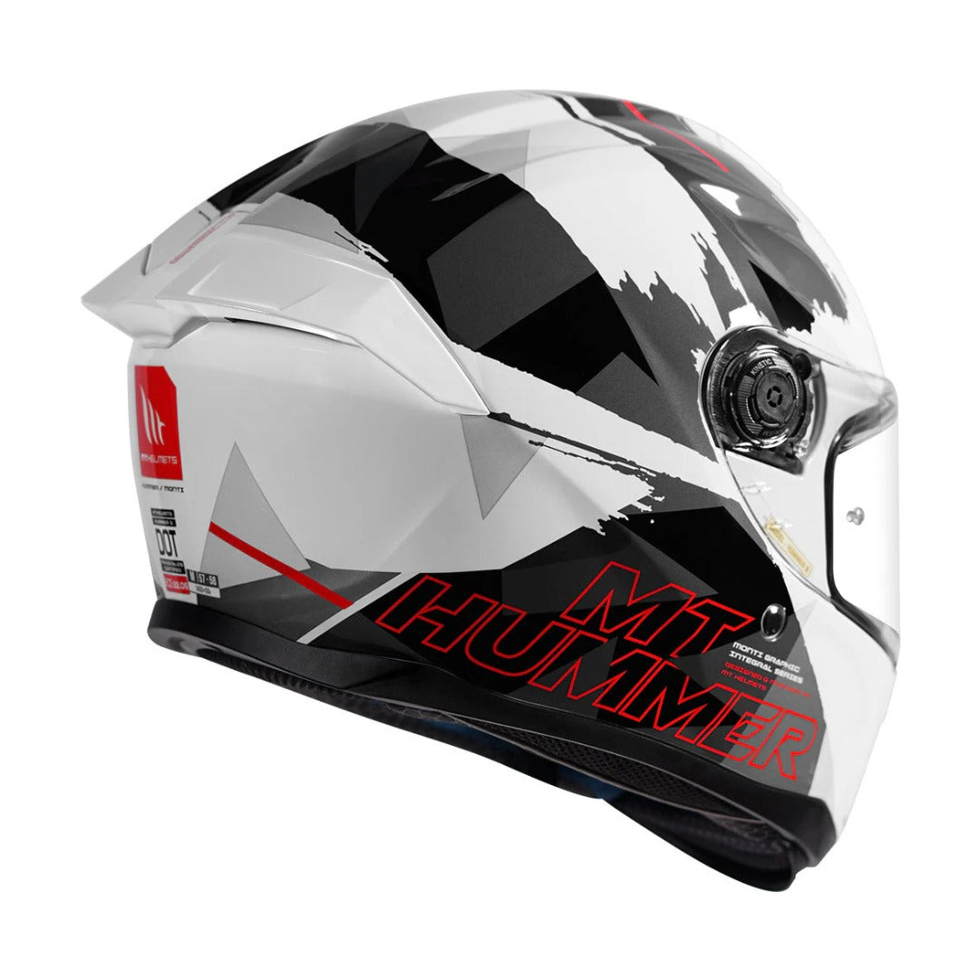 MT Hummer Monti A5 Gloss White Helmet