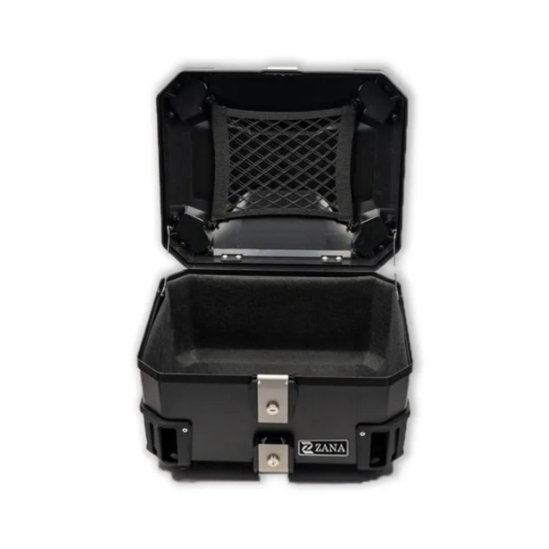 Universal Top Box ABS Plasitc (50 Litre) R-Flat Black With Backrest