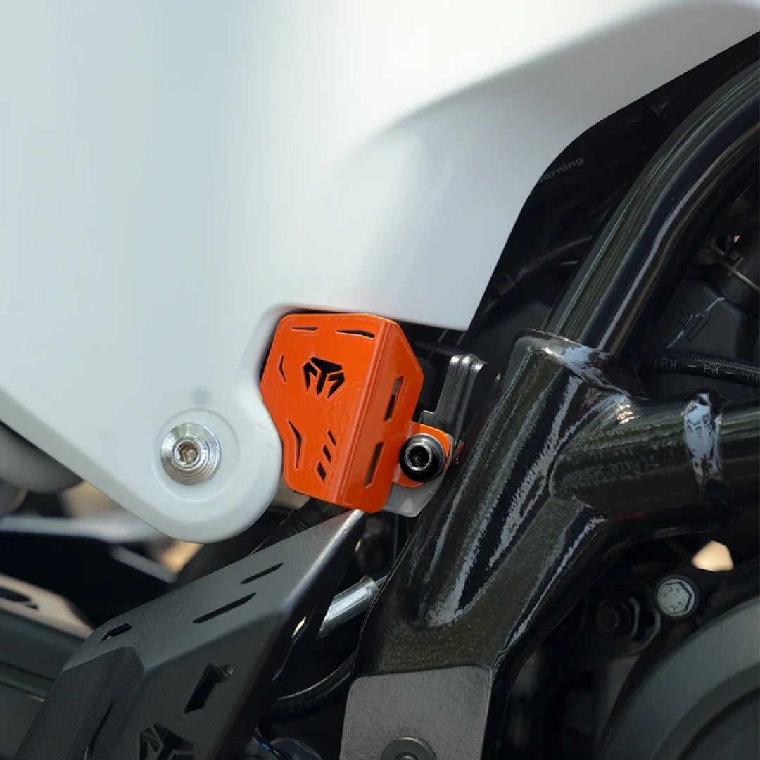 MotoTorque Orange Reservoir Oil Guard (Mild Steel) for KTM 390 Adventure / Adventure X 2025