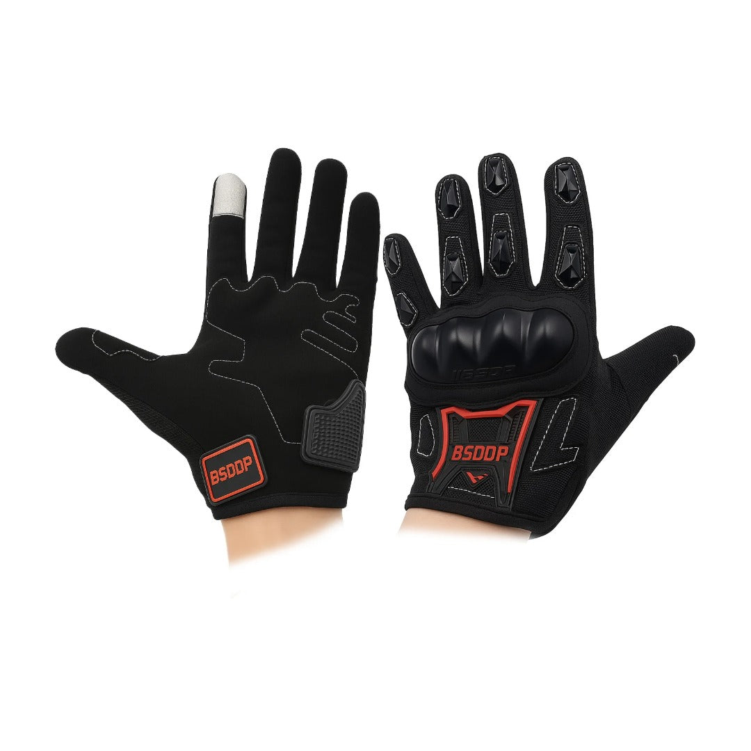 BSDDP Motorcycle Riding Gloves Black Red