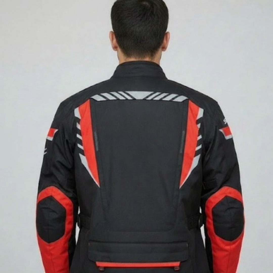 SMK Apex Adventura Riding Jacket for Men | CE Class A Certified | Level 2 Armour (Shoulder, Elbow, Back & Chest) | Waterproof 8000 mm | Breathable 3000 g/m²