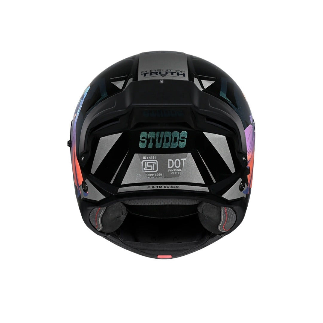 Studds Trooper Superman Edition Helmet – Black Chameleon Blue