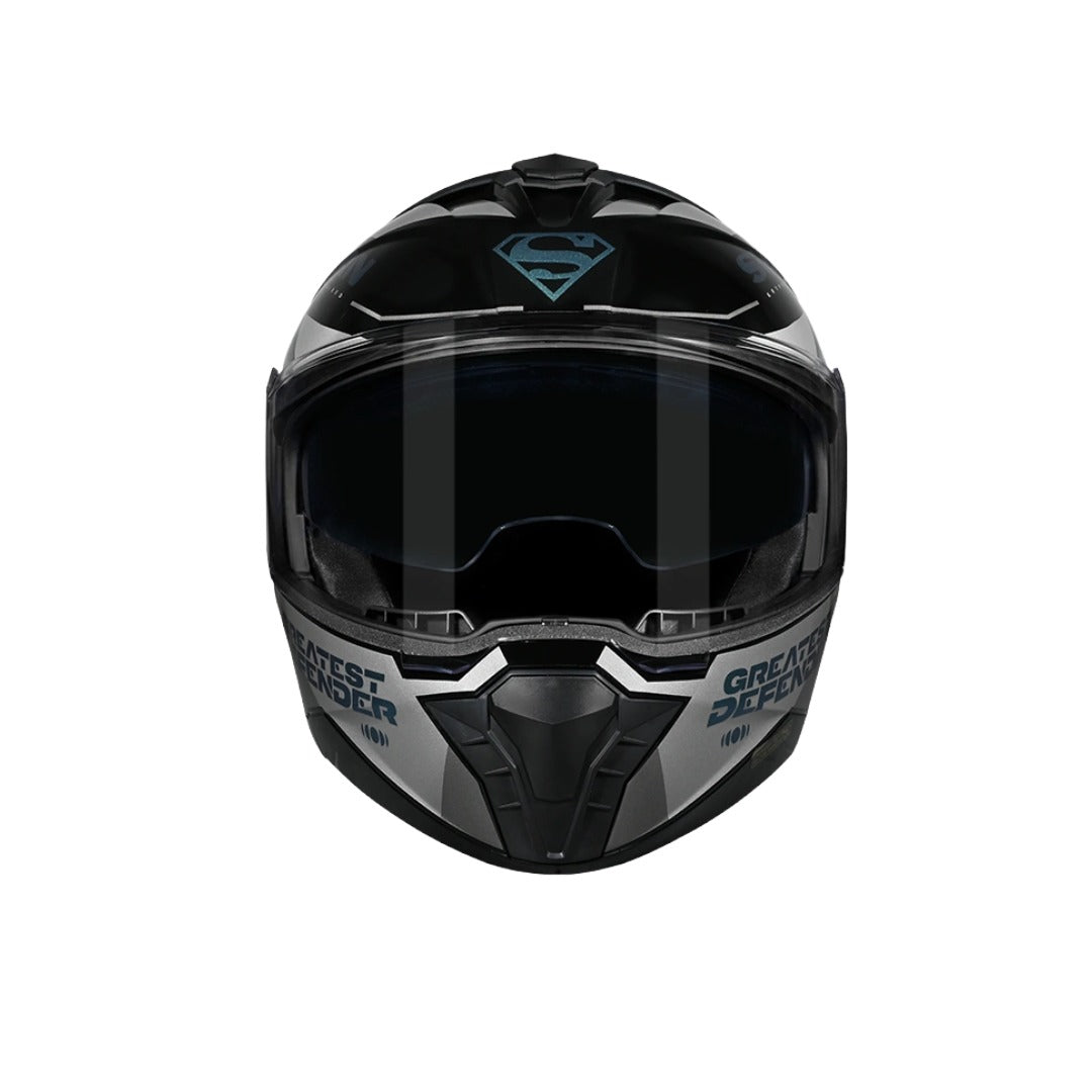 Studds Trooper Superman Edition Helmet – Black Chameleon Blue