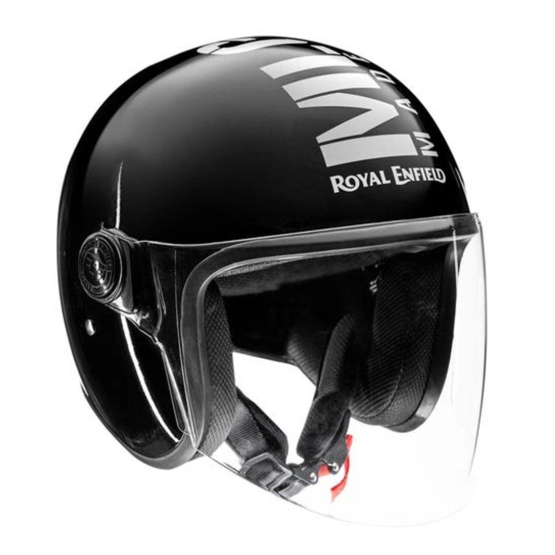Royal Enfield MLG Copter Face Long Visor Helmet – Gloss Black