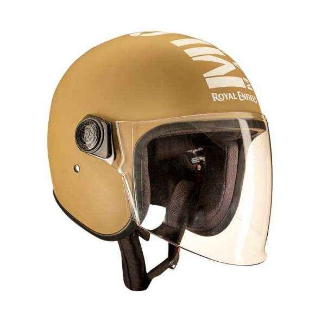 Royal Enfield MLG Copter Face Long Visor Helmet – Matt Desert Storm