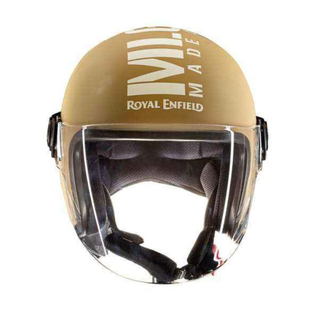 Royal Enfield MLG Copter Face Long Visor Helmet – Matt Desert Storm