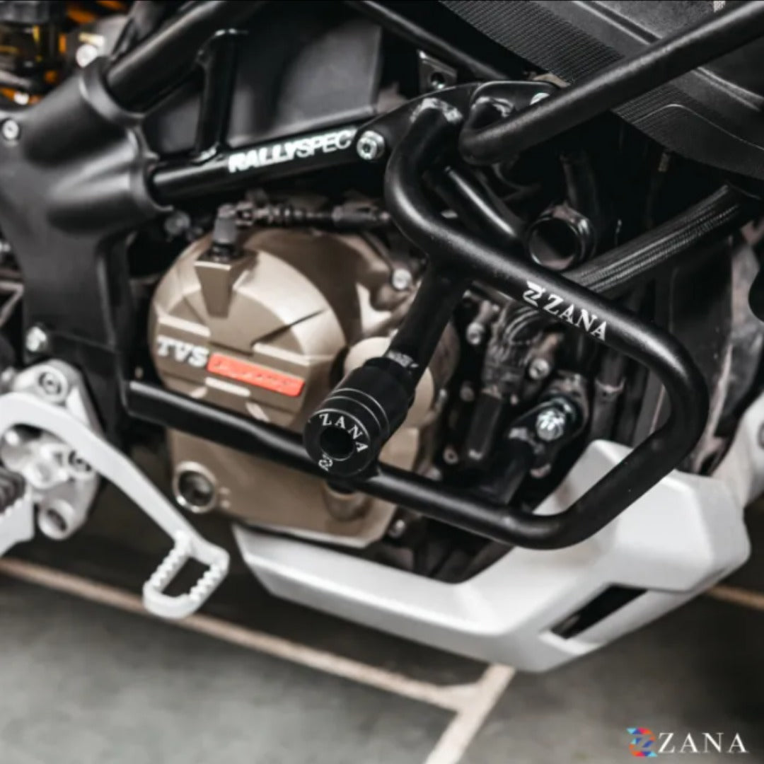 Lower Crash Guard With Slider for TVS Apache RTX 300 | ZANA