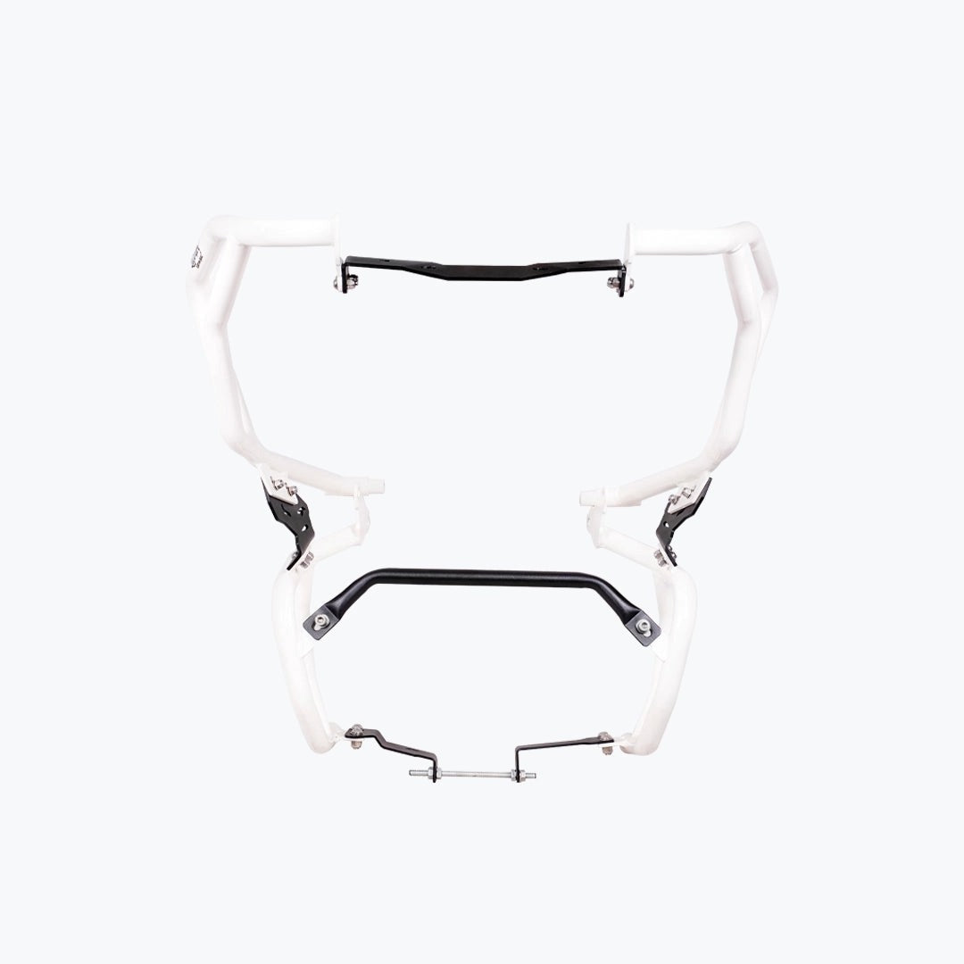 TVS APACHE RTX 300 RAPTOR CRASH GUARD UPPER & LOWER SET WHITE | Legundary