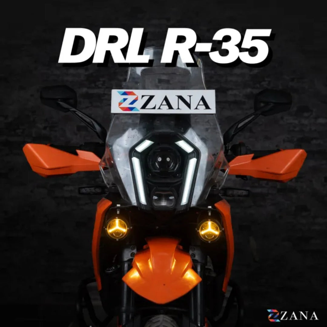 ZANA Universal LED Fog Light DRL R-35 – 70W Motorcycle Auxiliary Lights (9000 Lumens, Remote Control, IP68 Waterproof)