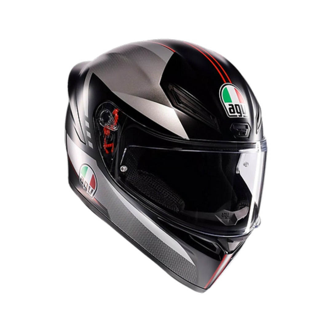 AGV K1 S LAP Matt Black Grey Red Helmet ISI ECE 22.06 Certified